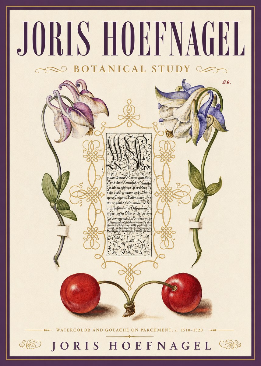 Joris Hoefnagel Botanical Study I No5 - Poster