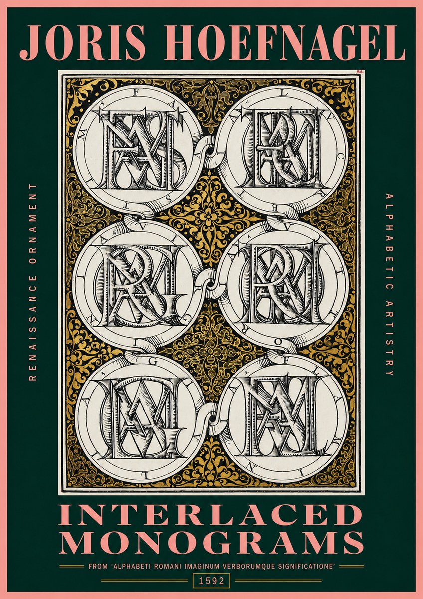 Joris Hoefnagel Interlaced Monograms No2 - Poster