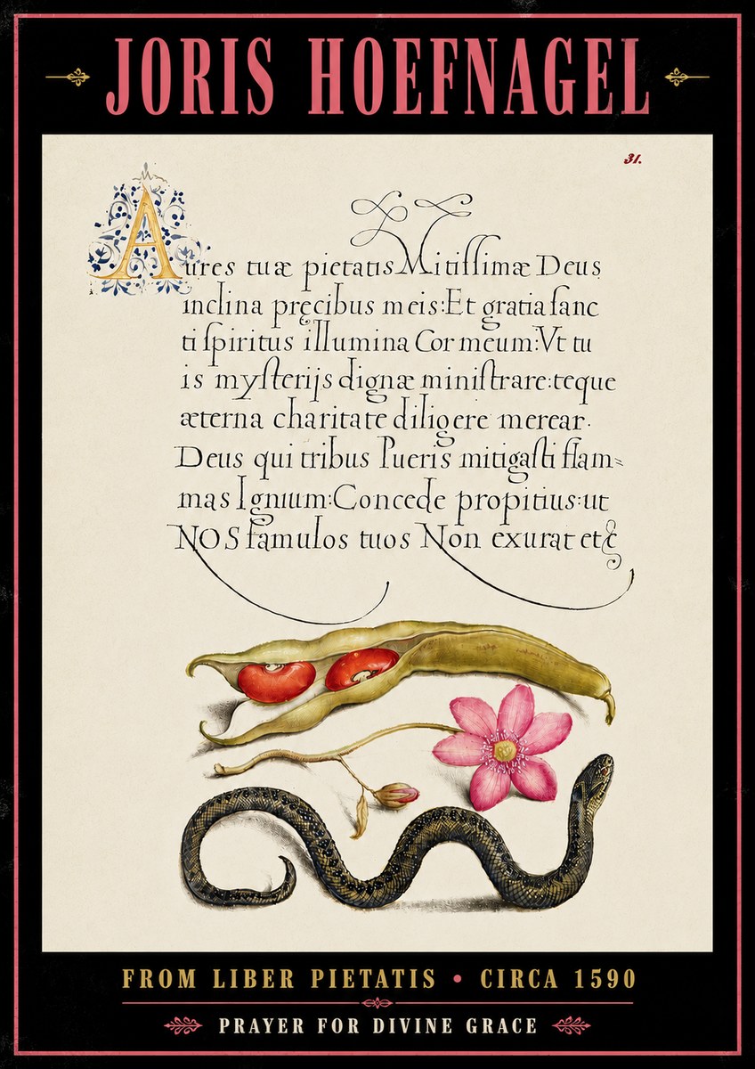 Joris Hoefnagel Prayer for Divine Grace No6 - Poster