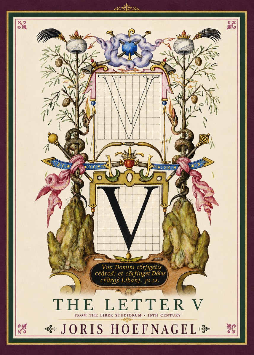 Joris Hoefnagel The Letter V No4 - Poster