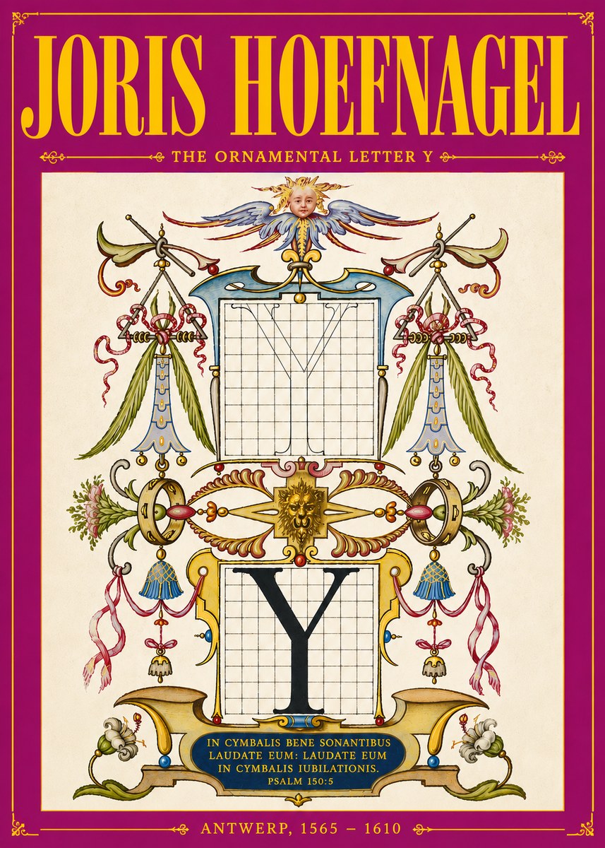 Joris Hoefnagel The Ornamental Letter Y No5 - Poster