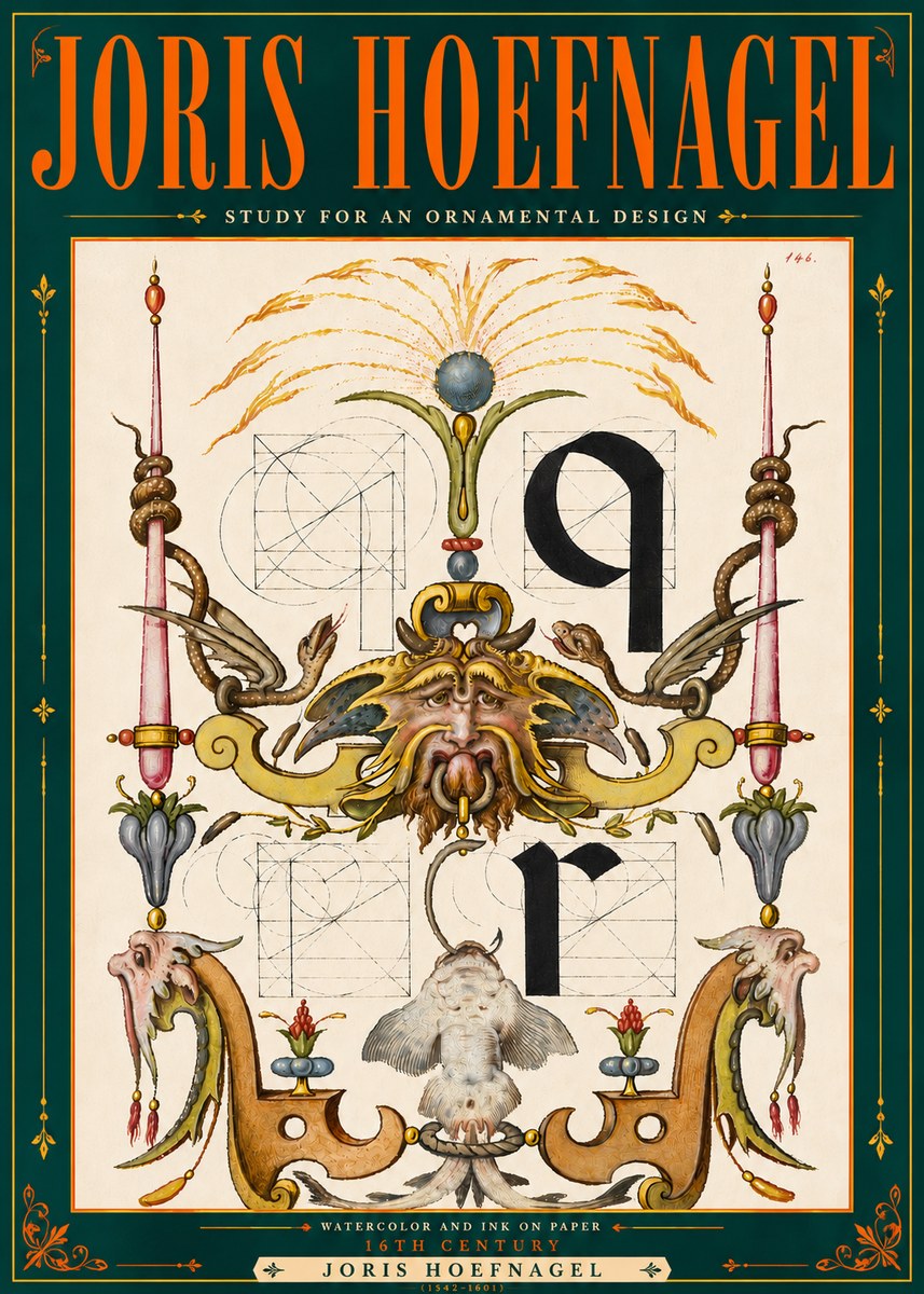 Joris Hoefnagel Ornamental Design I No6 - Poster
