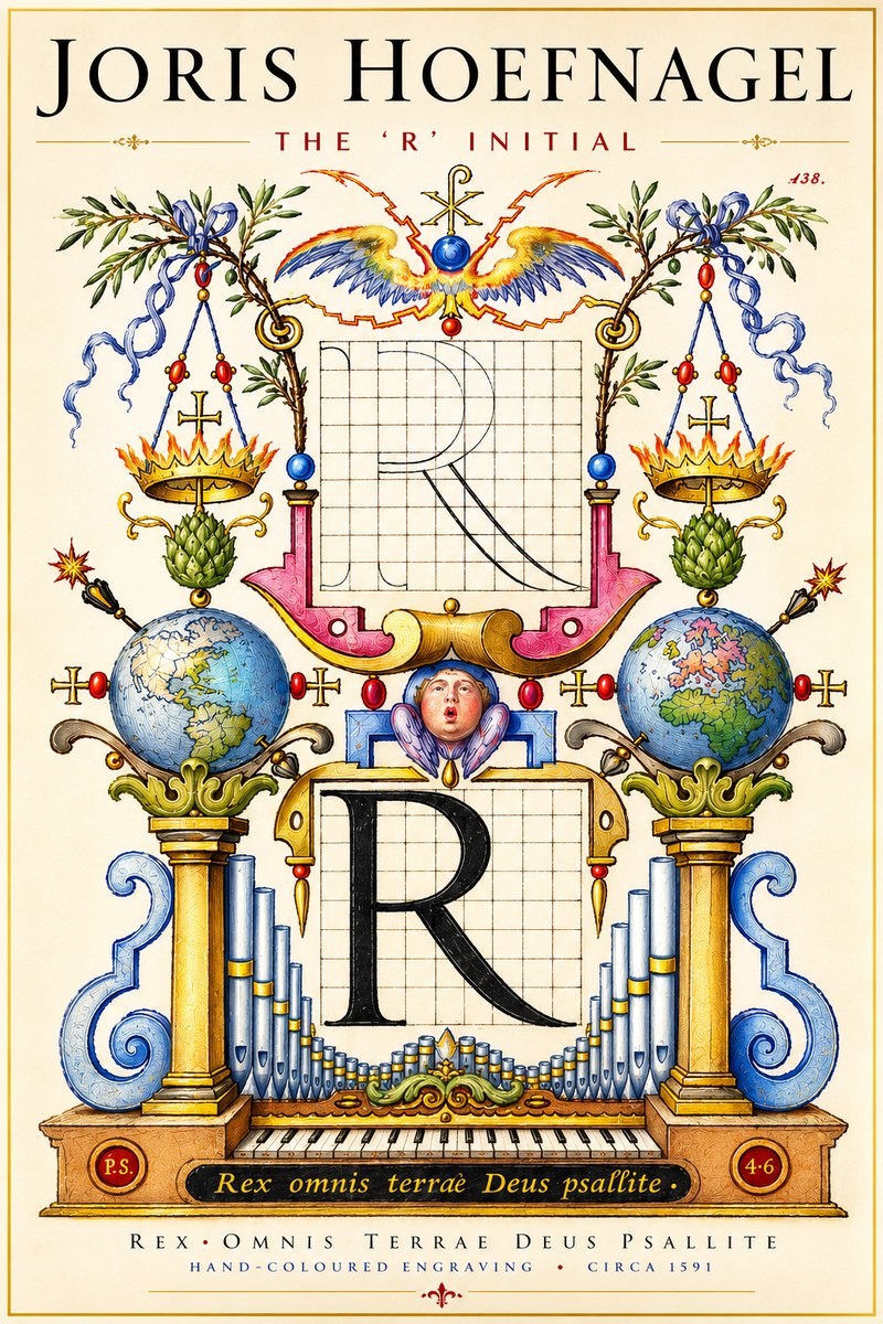 Joris Hoefnagel The 'R' Initial No4 - Poster