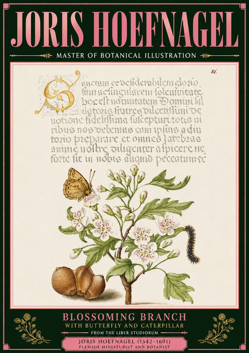 Joris Hoefnagel Blossoming Branch No6 - Poster