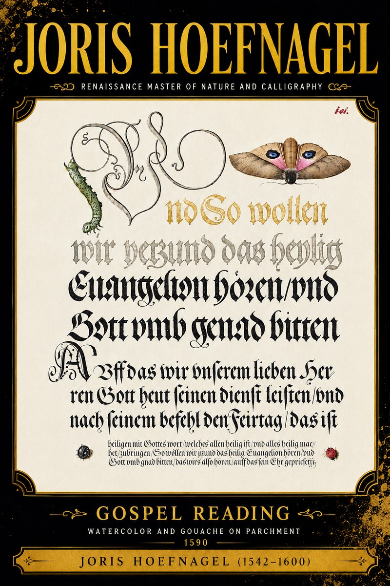 Joris Hoefnagel Gospel Reading No6 - Poster