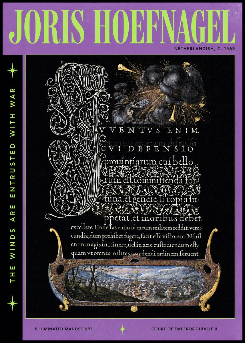 Joris Hoefnagel The Winds Are Entrusted with War No3 - Poster