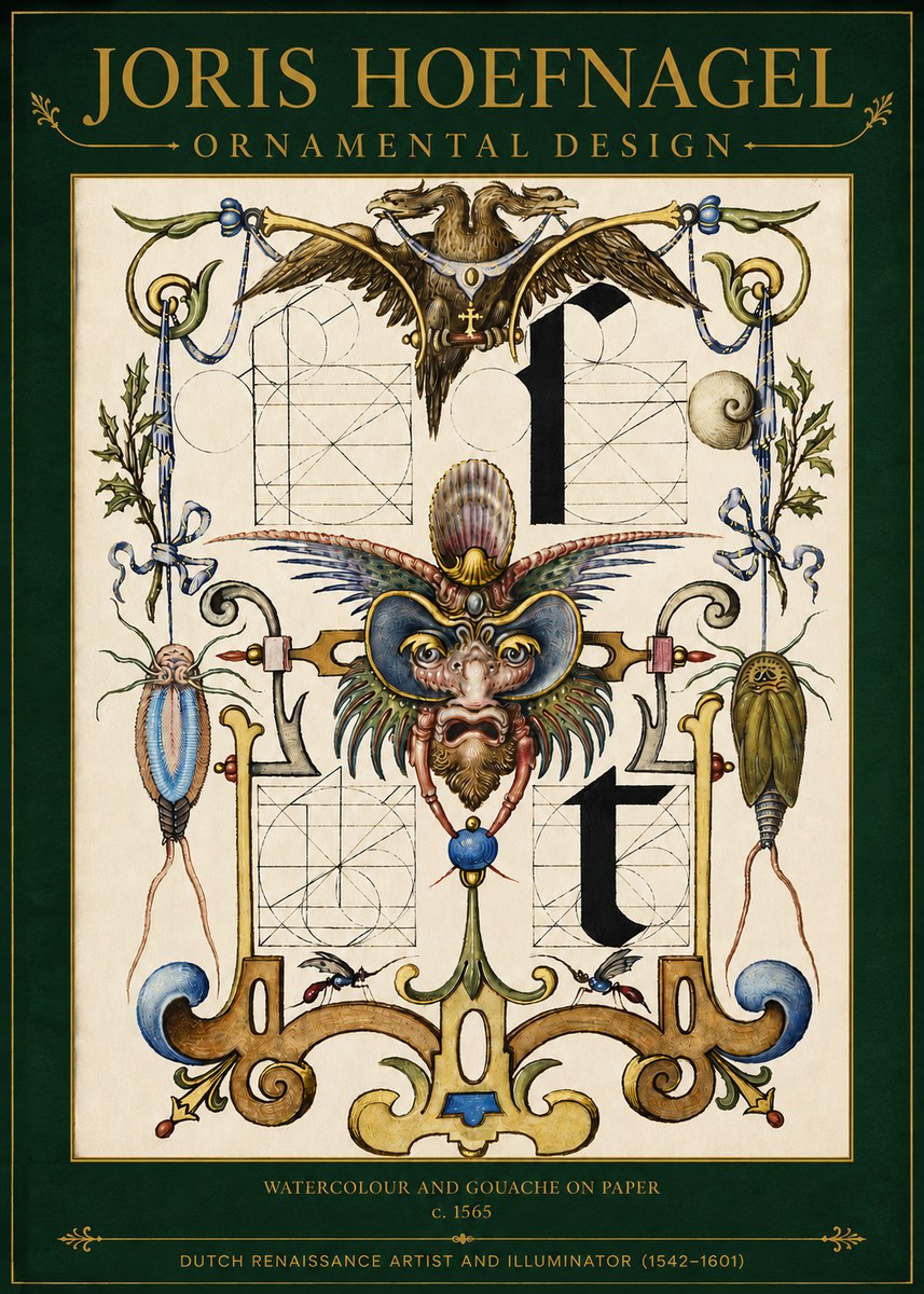 Joris Hoefnagel Ornamental Design II No3 - Poster