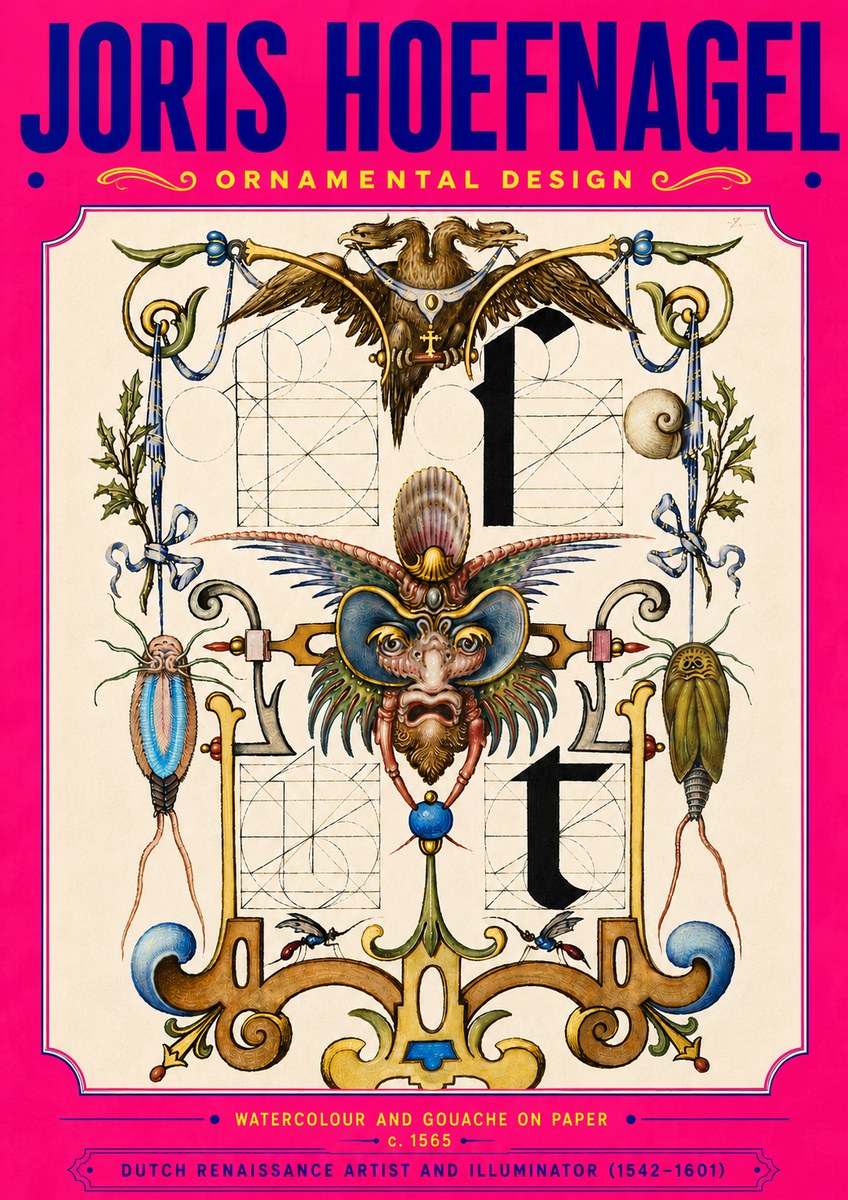 Joris Hoefnagel Ornamental Design II No5 - Poster
