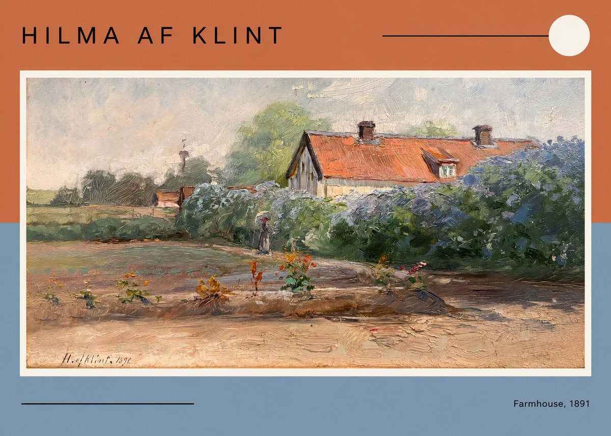 Hilma af Klint Farmhouse, 1891 No4 - Poster