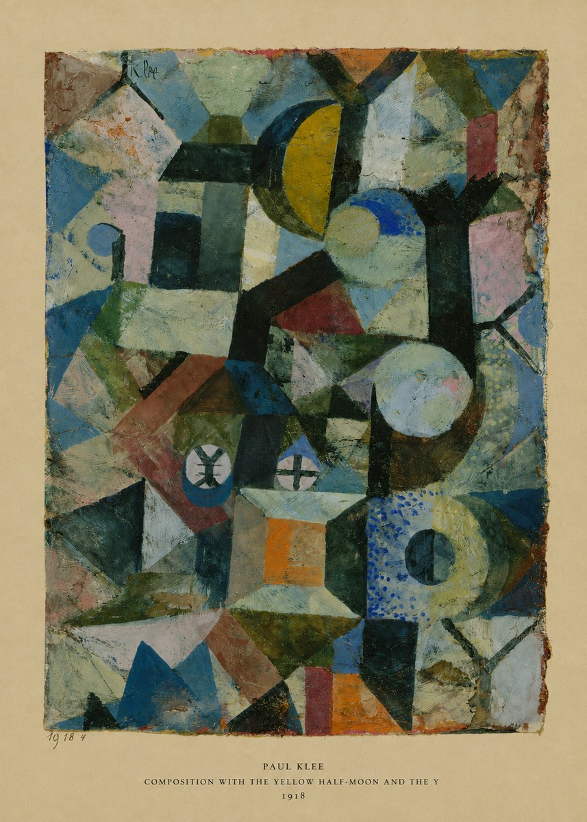 Paul Klee Composition with the Yellow Half-moon and the Y No6 - Poster