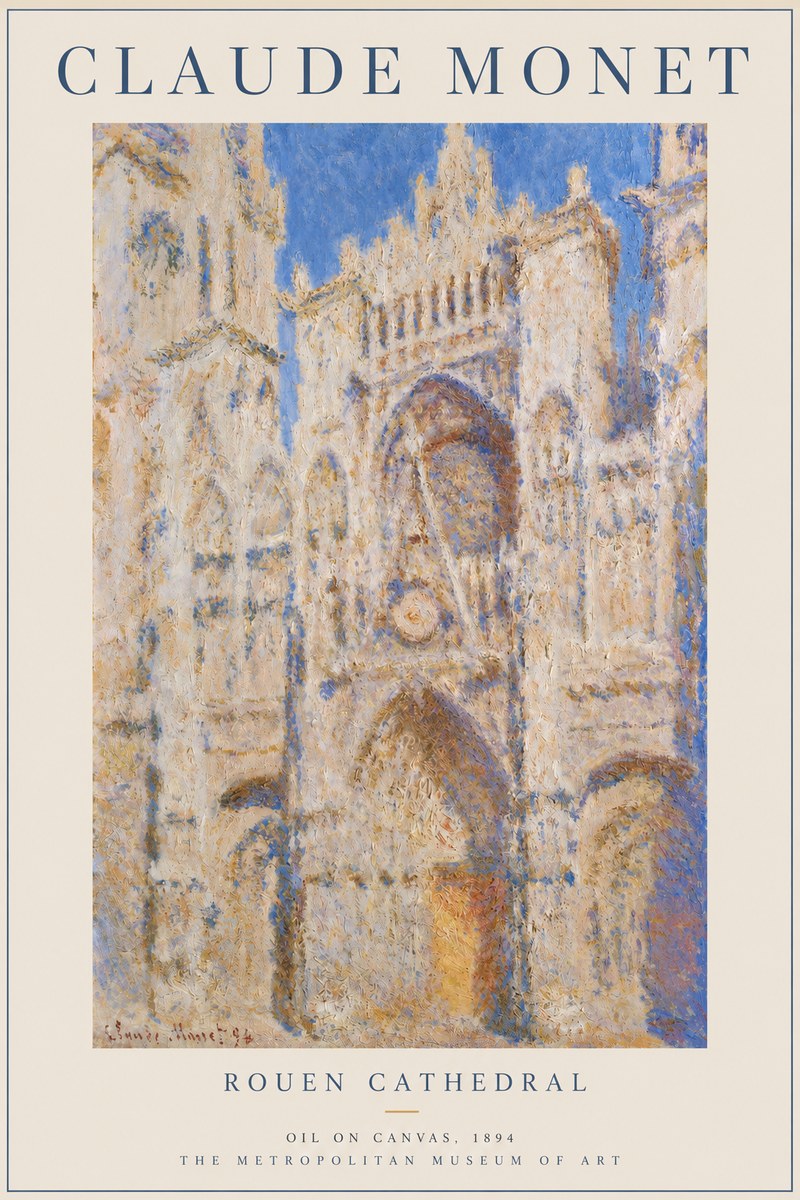 Monet Rouen Cathedral No2 - Poster