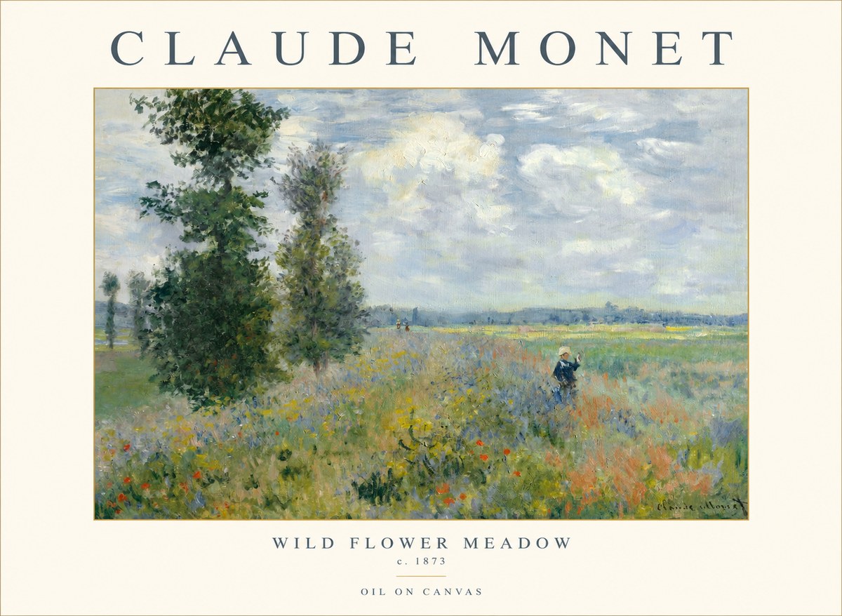 Monet Wild Flower Meadow No1 - Poster