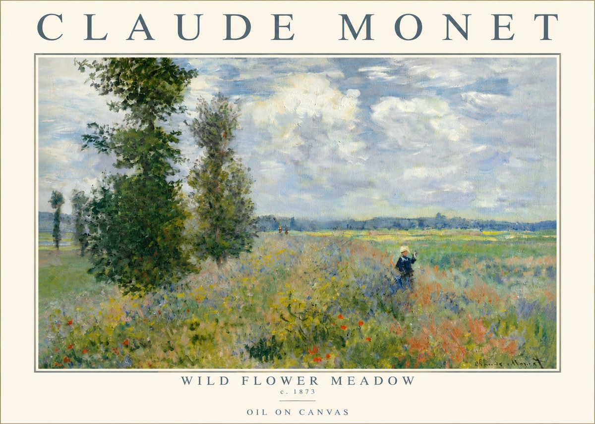 Monet Wild Flower Meadow No3 - Poster