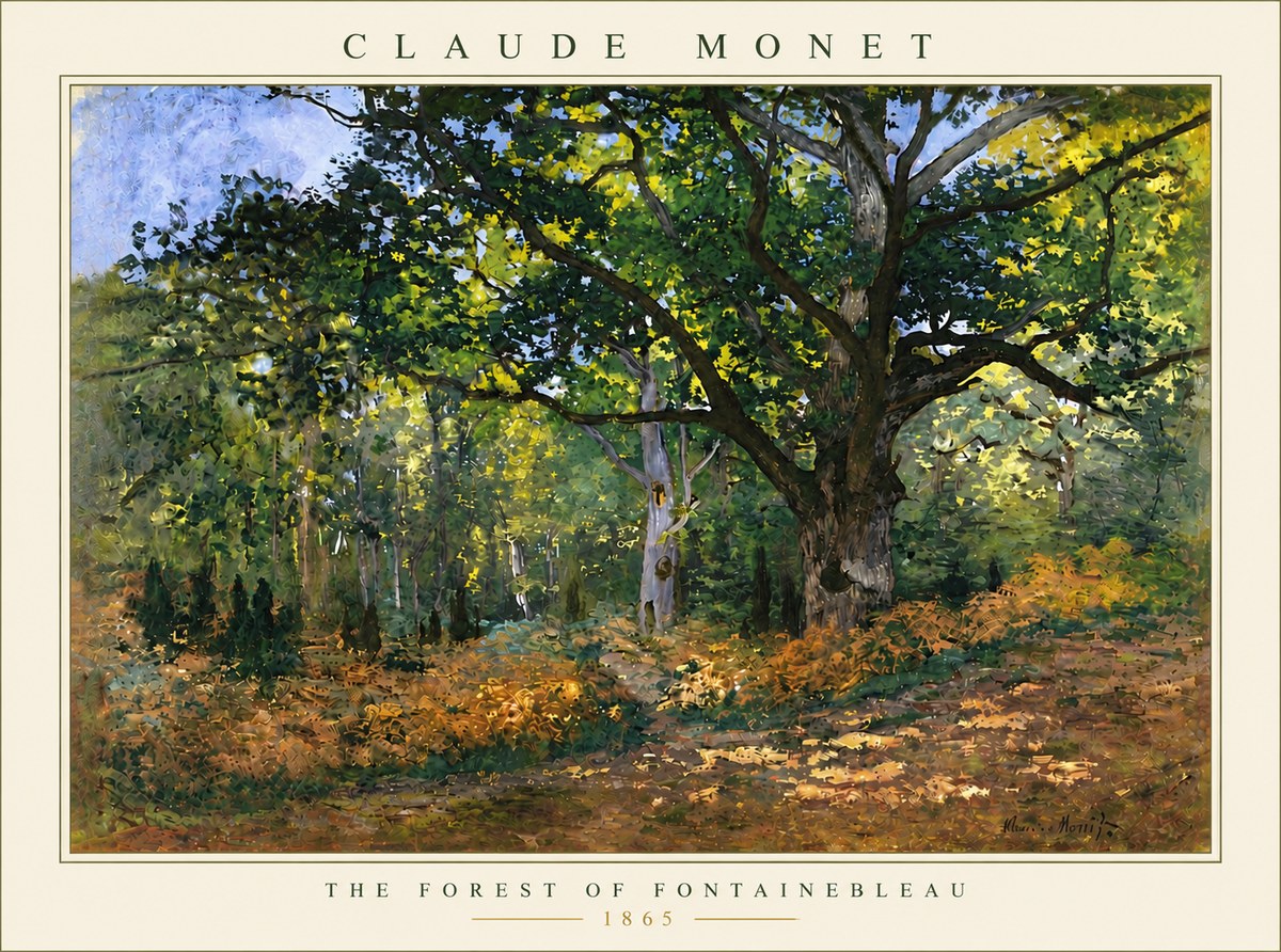Monet The Forest of Fontainebleau No5 - Poster