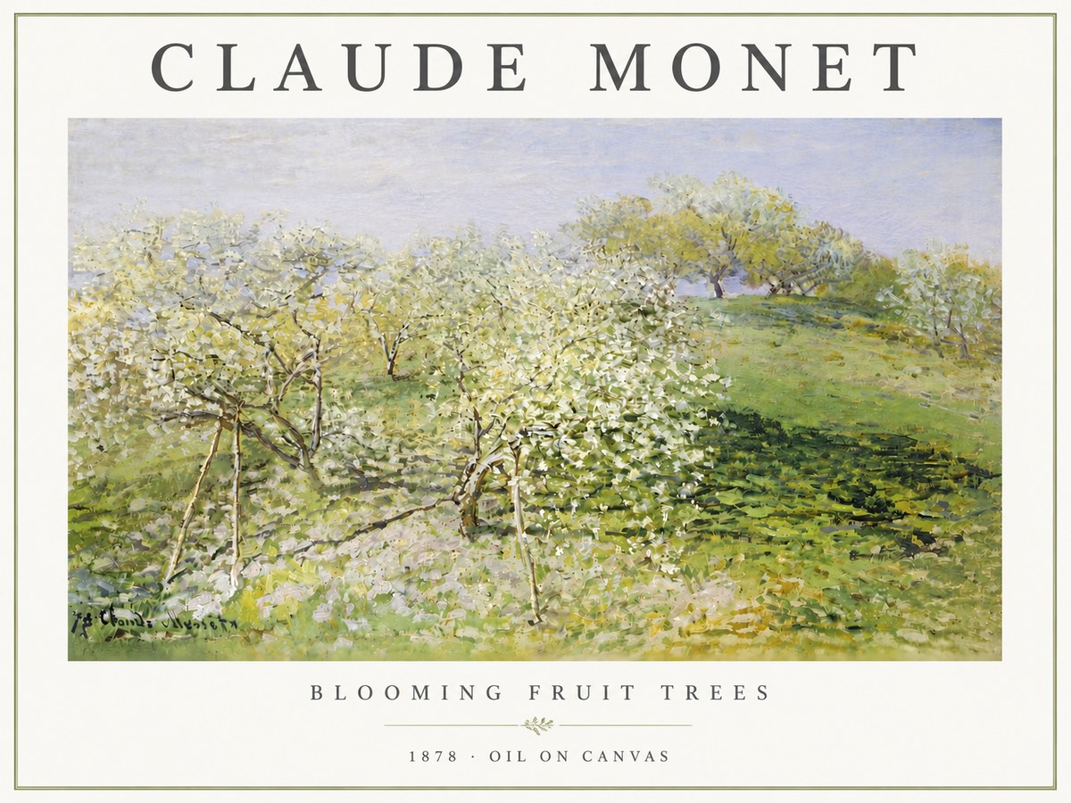 Monet Blooming Fruit Trees No4 - Poster