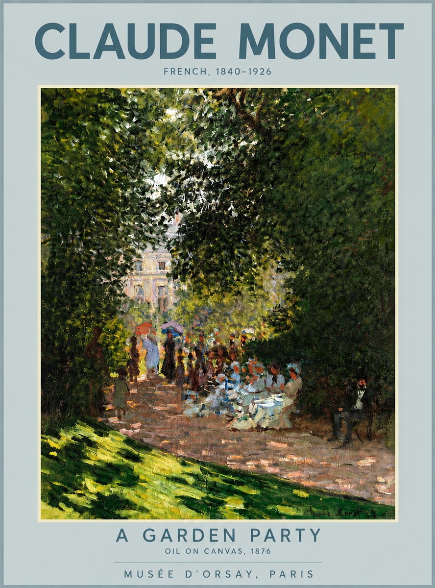 Monet A Garden Party No6 - Poster