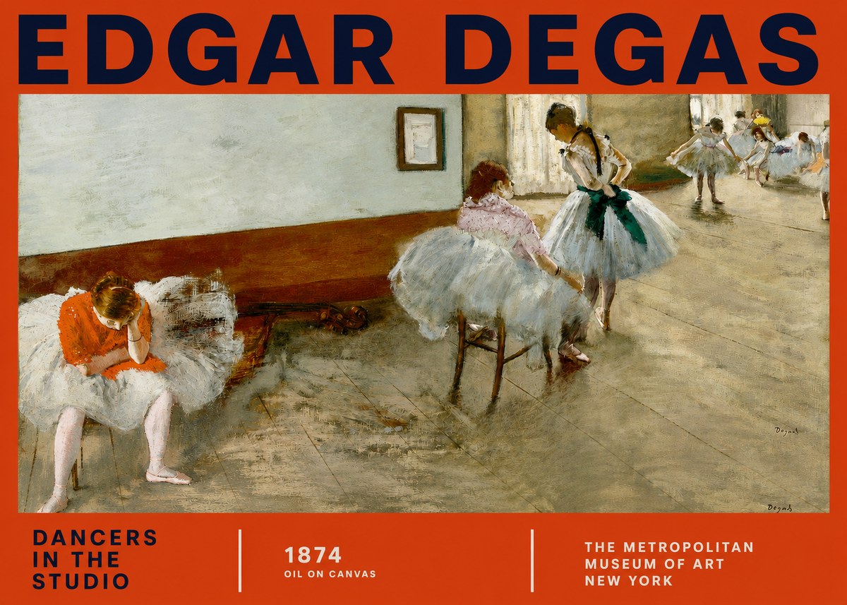 Edgar Degas Dancers in the Studio No2 - Poster