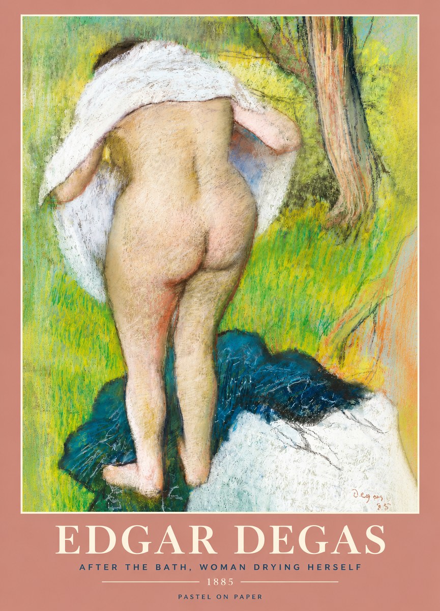 Edgar Degas After the Bath, Woman Drying Herself No2 - Poster