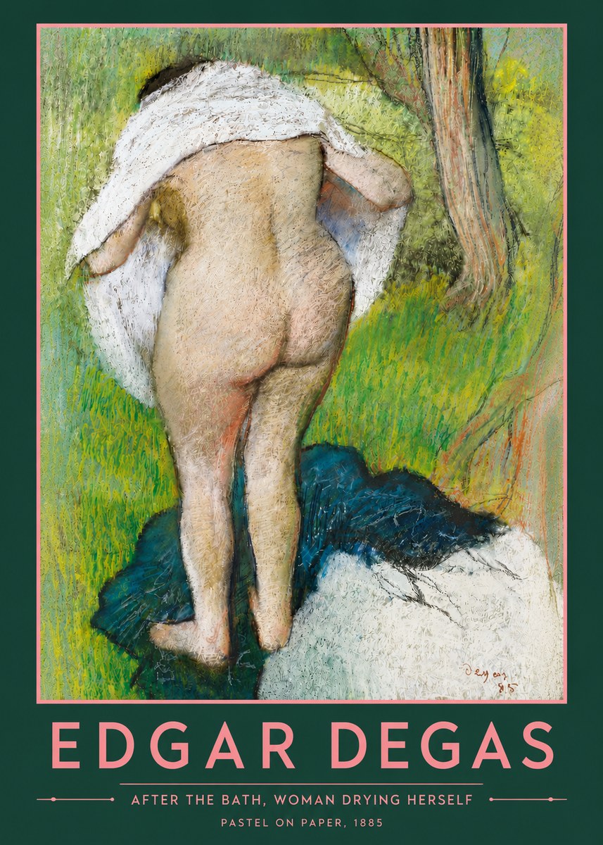 Edgar Degas After the Bath, Woman Drying Herself No4 - Poster