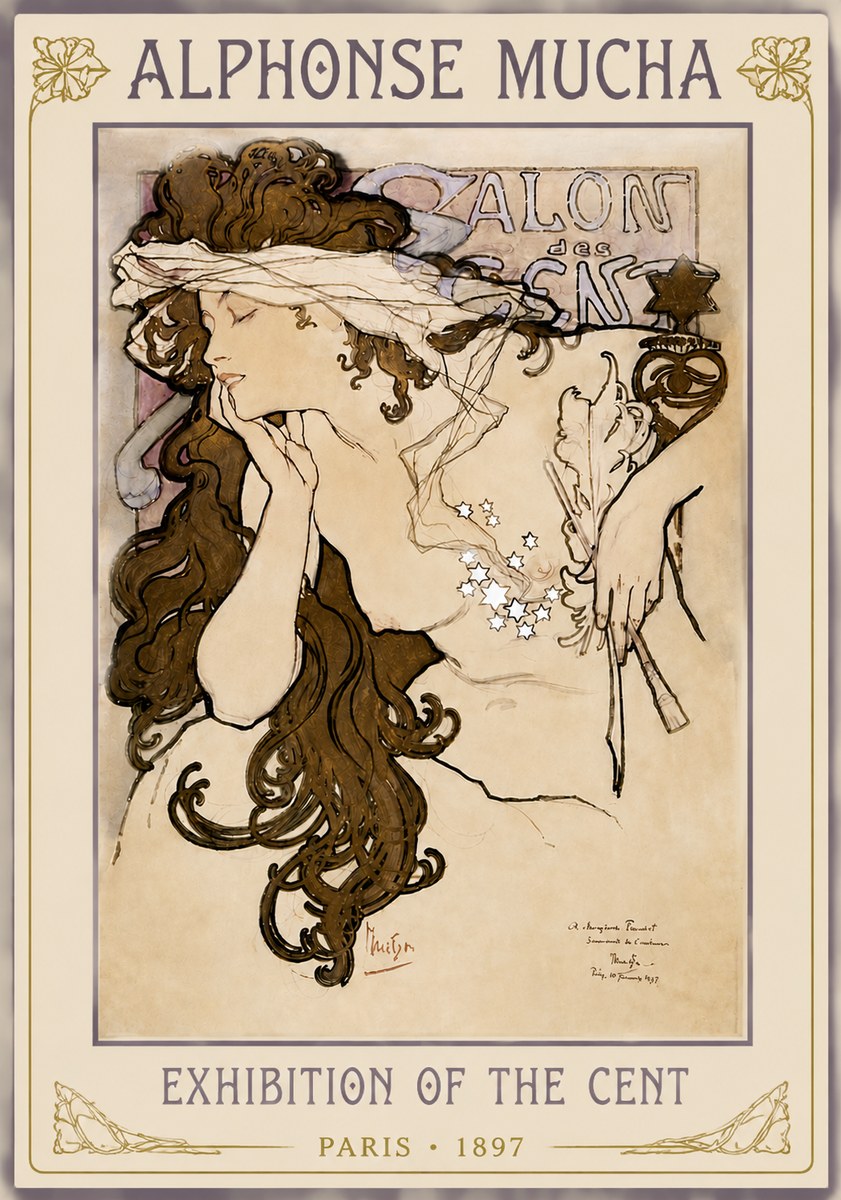Mucha Salon Des Cent No4 - Poster