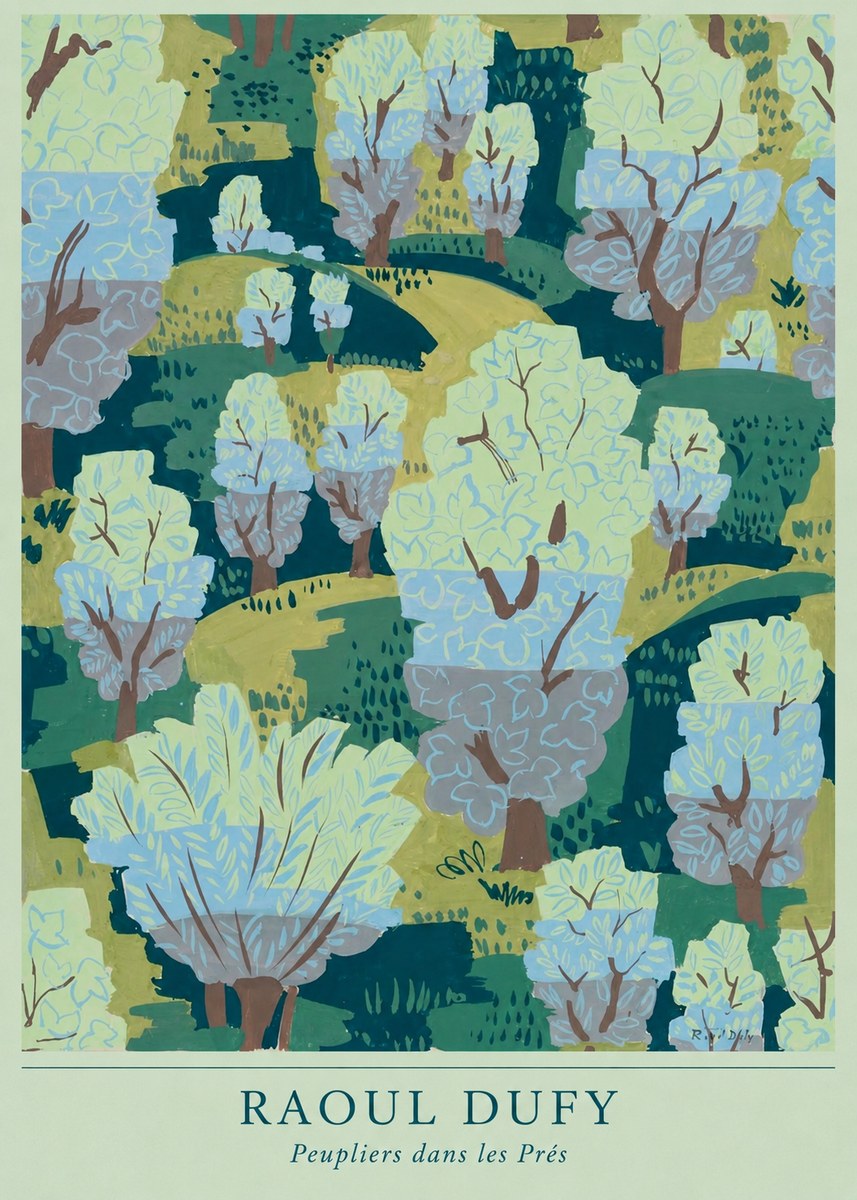 Raoul Dufy Peupliers Dans Les Prés No4 - Poster