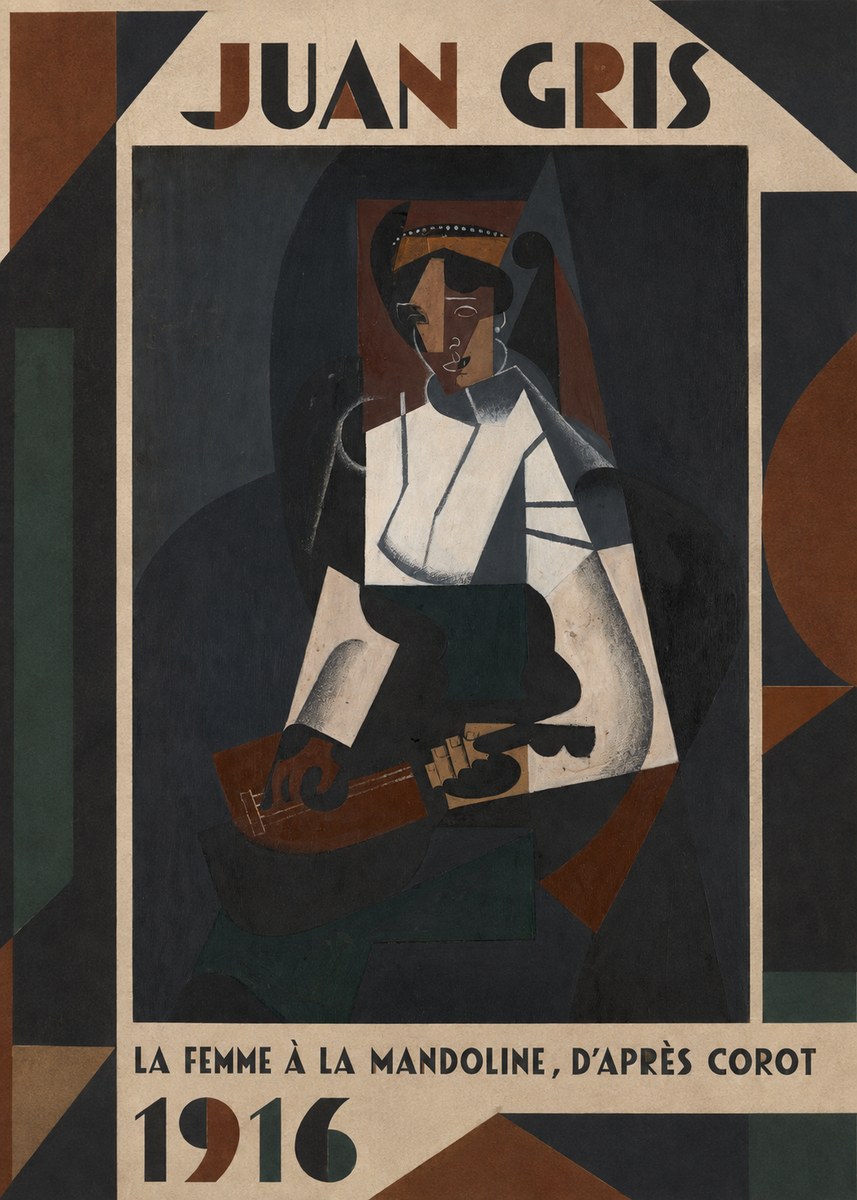 Juan Gris La Femme À La Mandoline, D'après Corot No1 - Poster