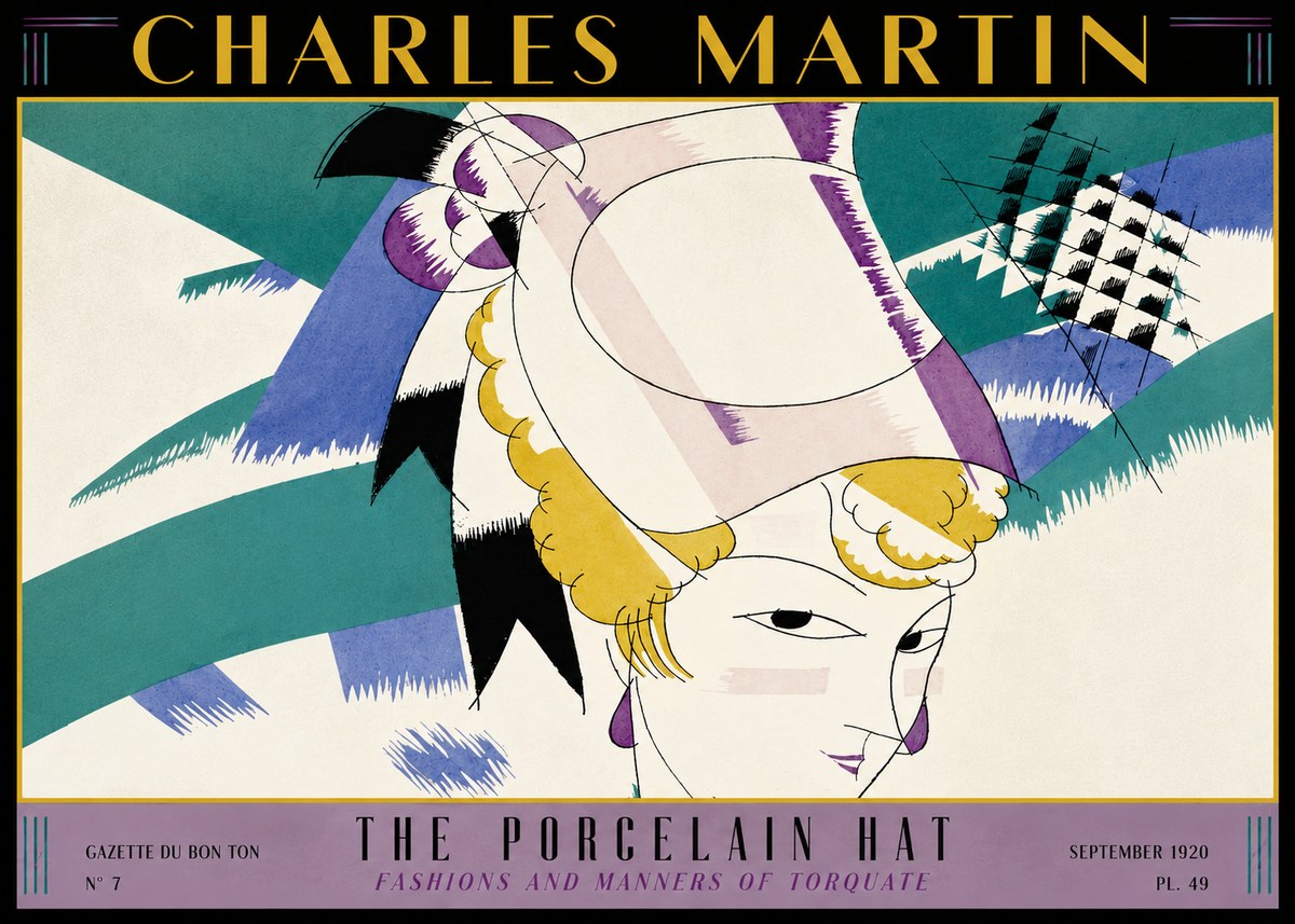 Charles Martin The Porcelain Hat No3 - Poster