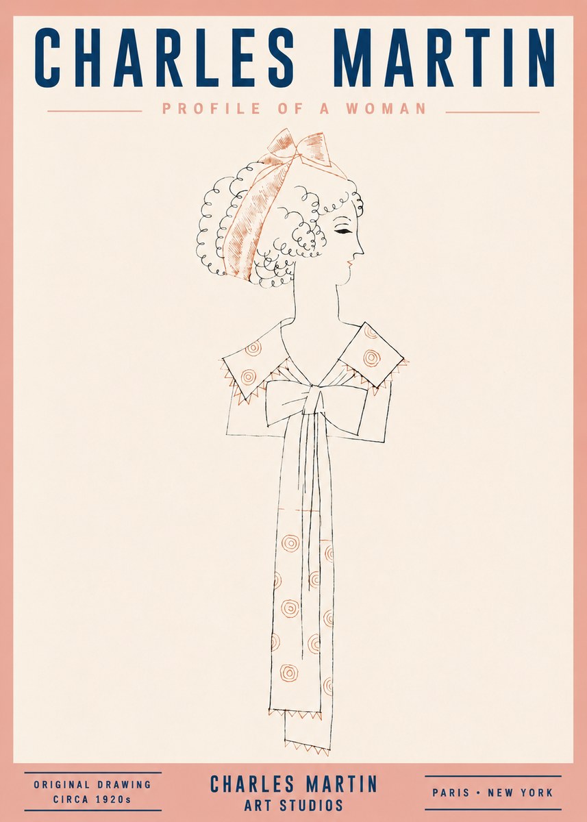 Charles Martin Profile of a Woman No2 - Poster