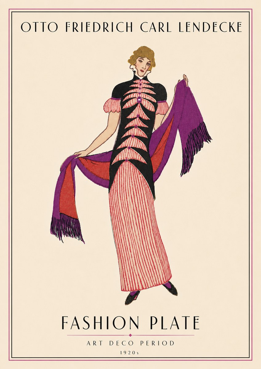Otto Friedrich Carl Lendecke Fashion Plate I No4 - Poster