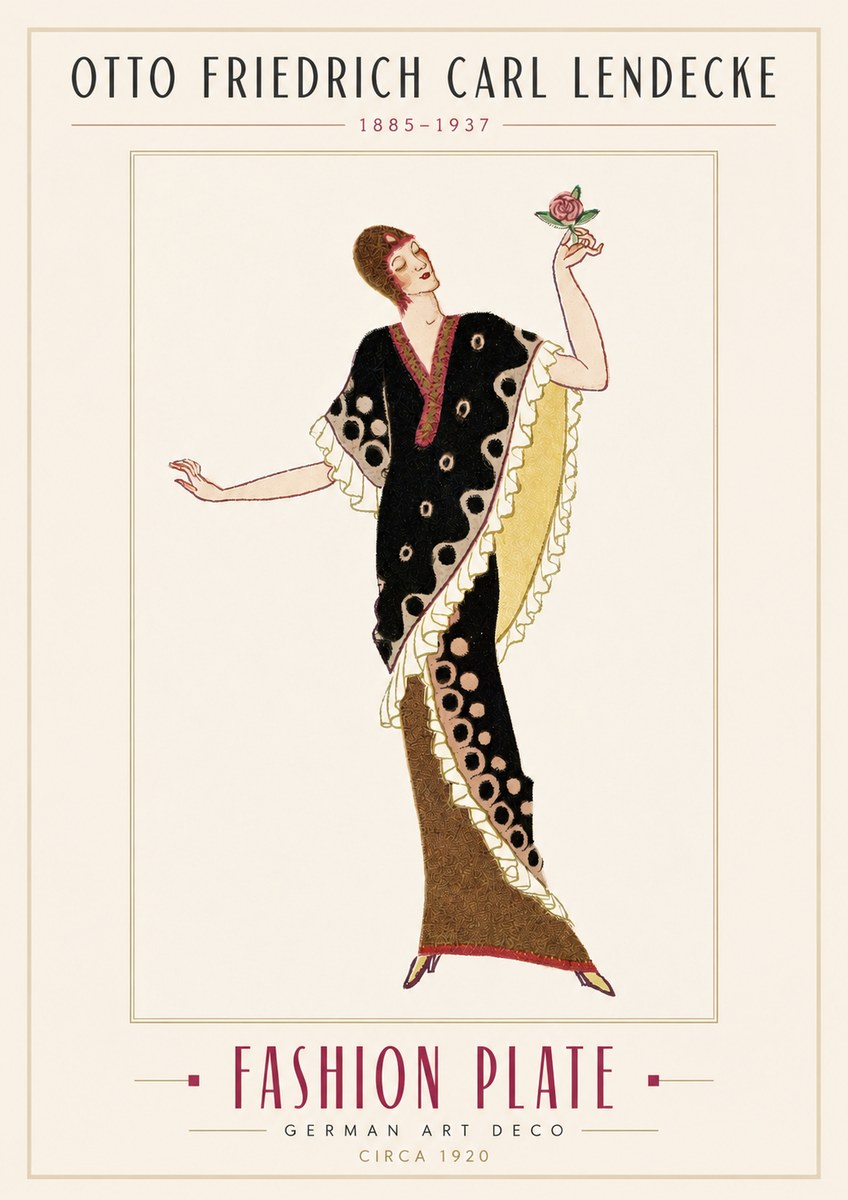 Otto Friedrich Carl Lendecke Fashion Plate III No3 - Poster