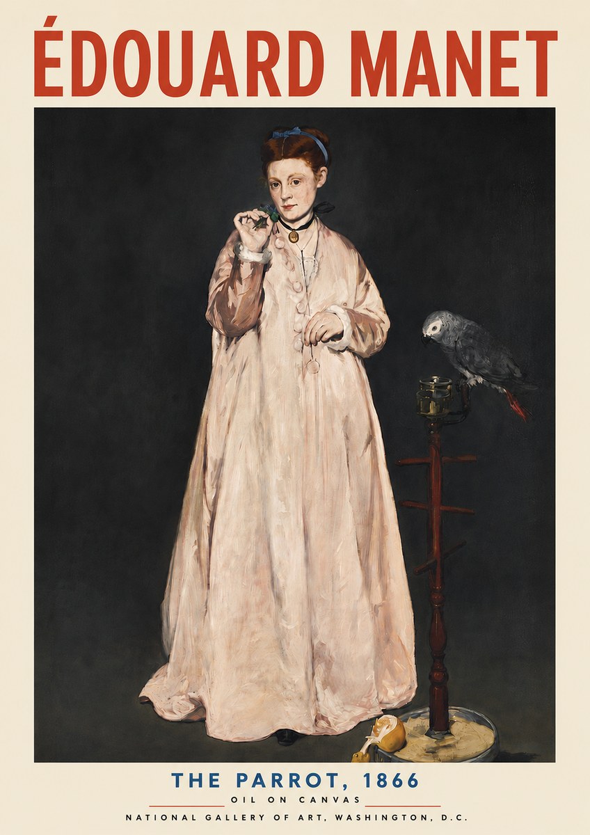 Édouard Manet The Parrot No4 - Poster
