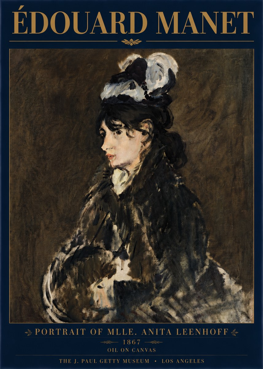 Édouard Manet Portrait of Mlle. Anita Leenhoff No5 - Poster