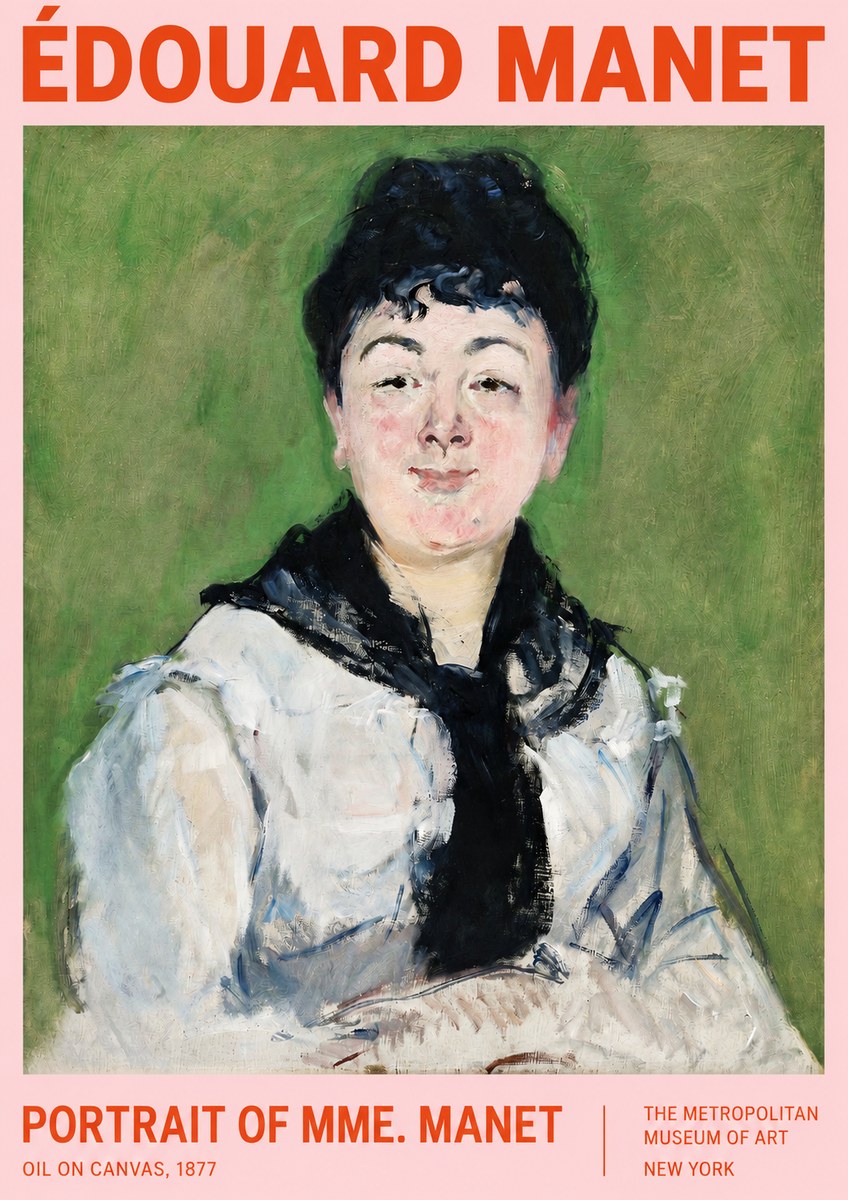 Édouard Manet Portrait of Mme. Manet No2 - Poster