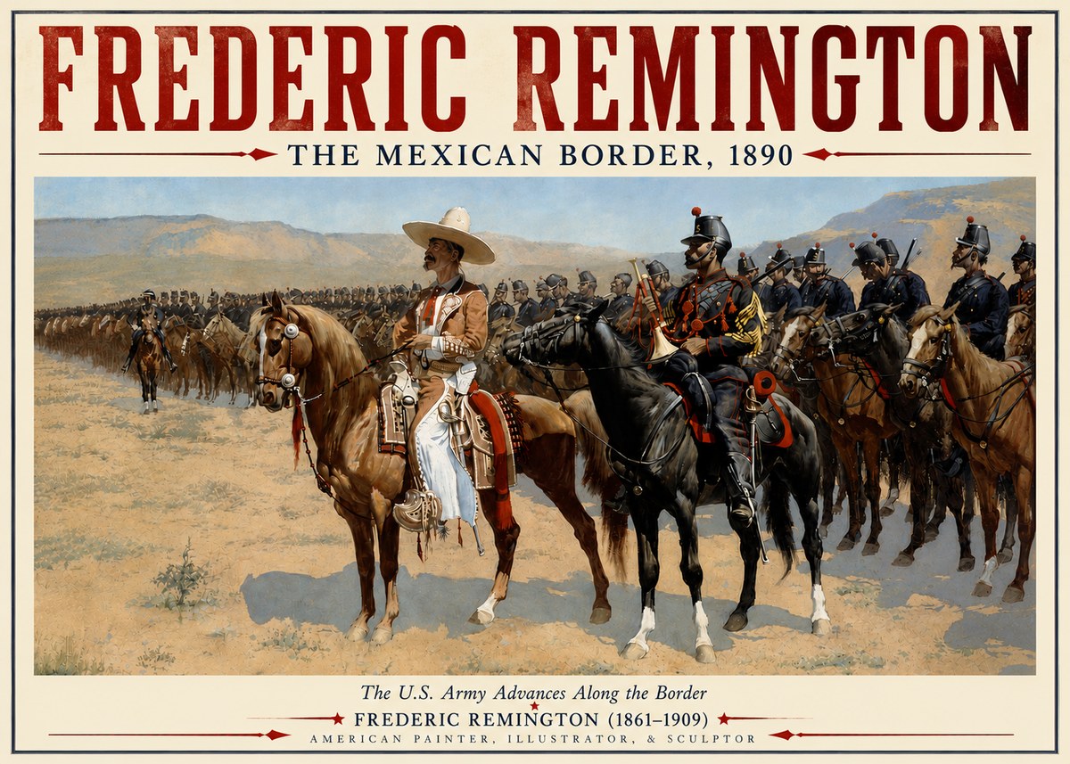 Frederic Remington The U.s. Army Advances Along the Border No4 - Poster