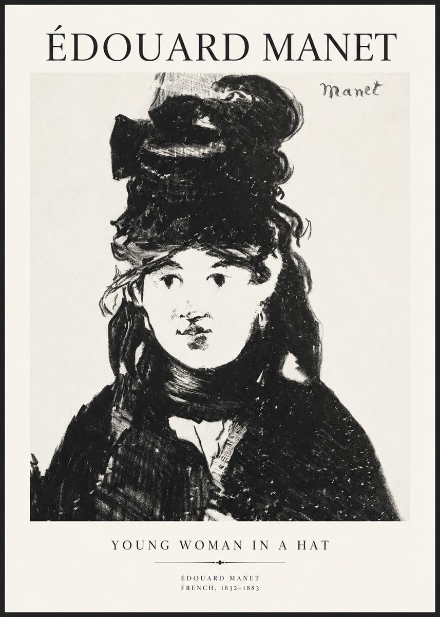 Édouard Manet Portrait of a Young Woman II No3 - Poster