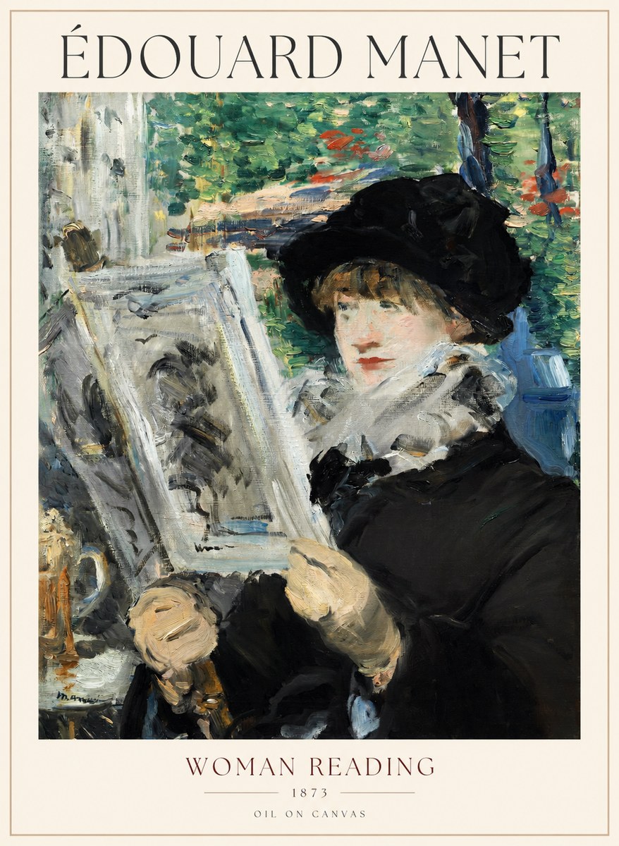 Édouard Manet Woman Reading No1 - Poster