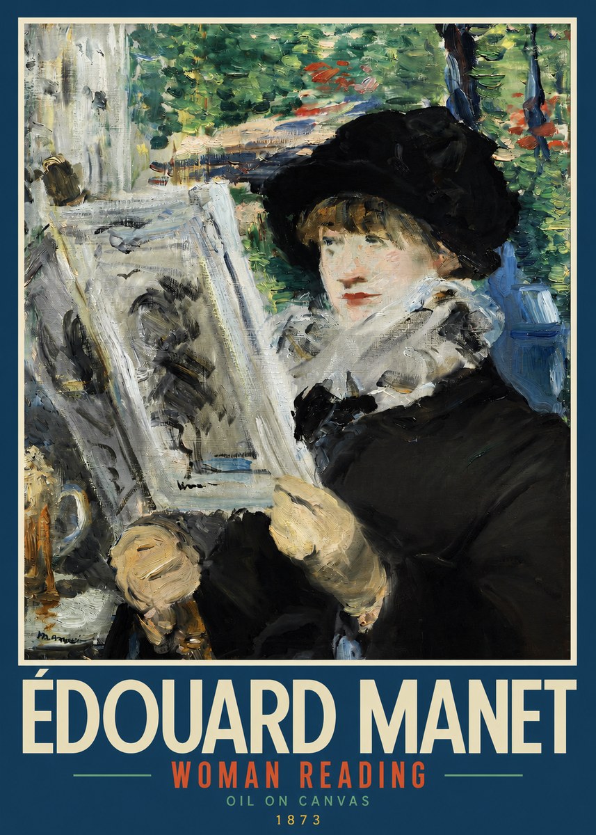 Édouard Manet Woman Reading No2 - Poster