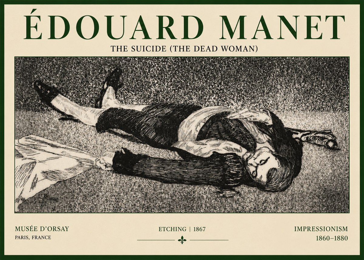 Édouard Manet The Suicide (the Dead Woman) No3 - Poster