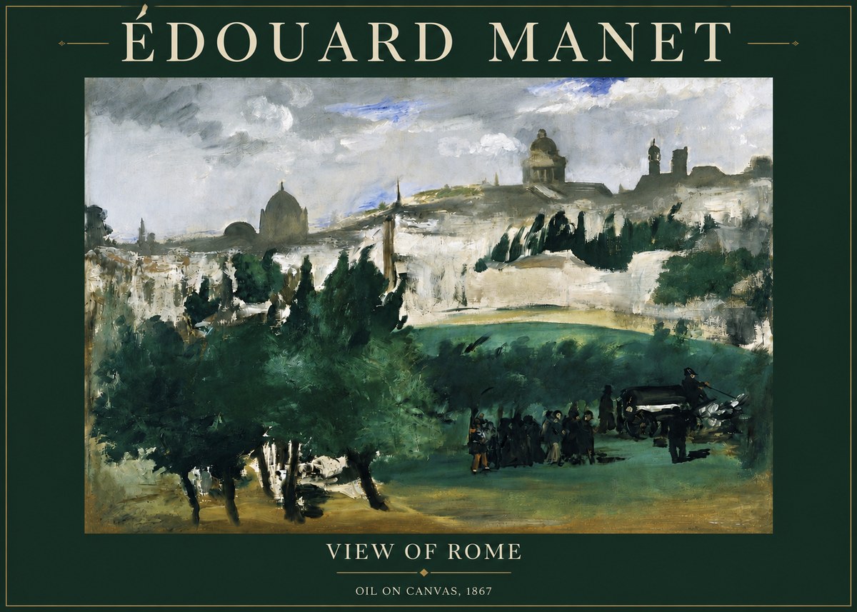 Édouard Manet View of Rome No3 - Poster