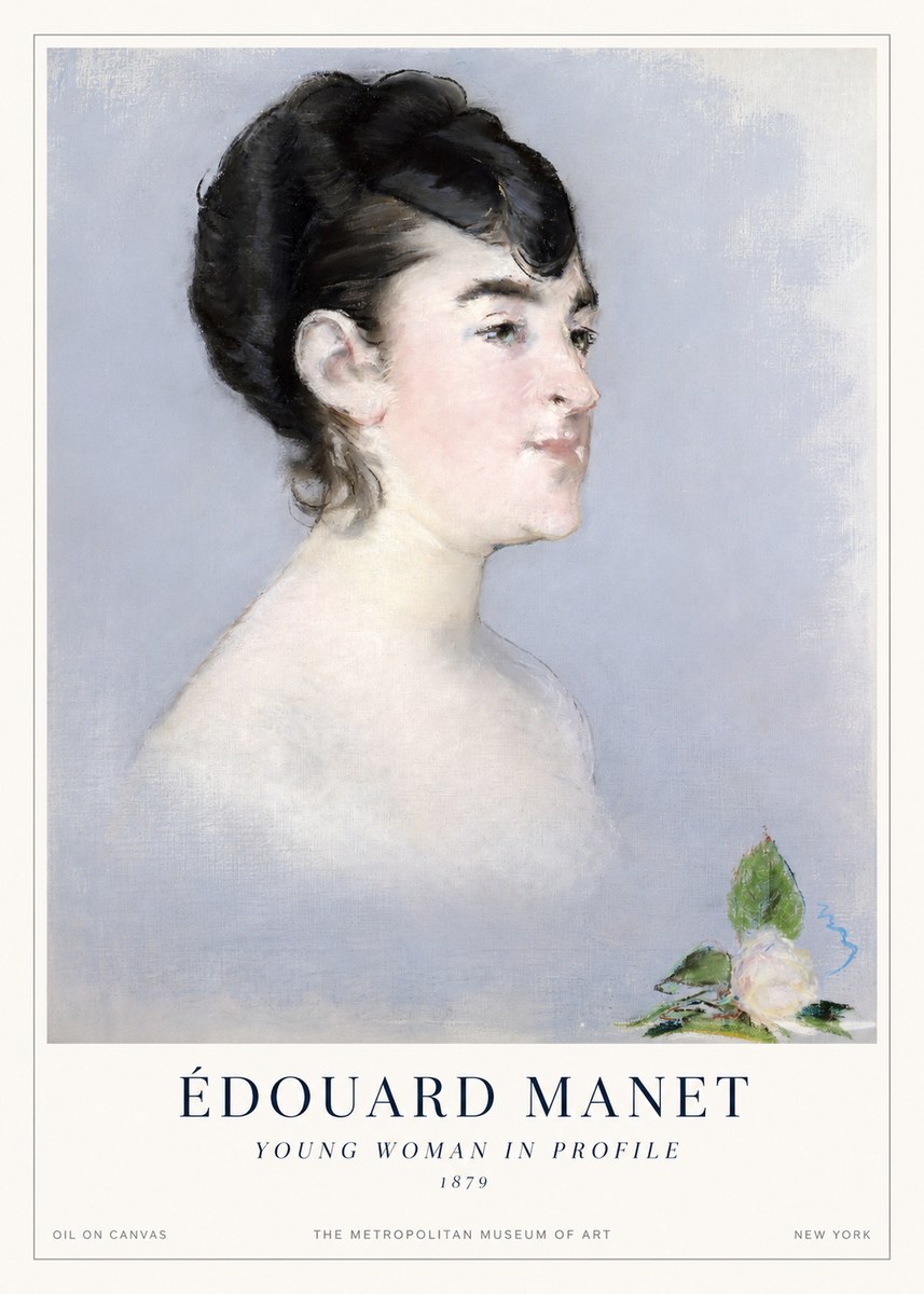 Édouard Manet Young Woman in Profile No1 - Poster
