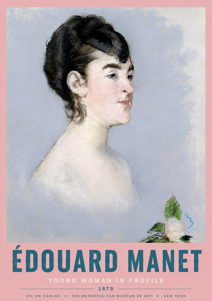 Édouard Manet Young Woman in Profile No6 - Poster