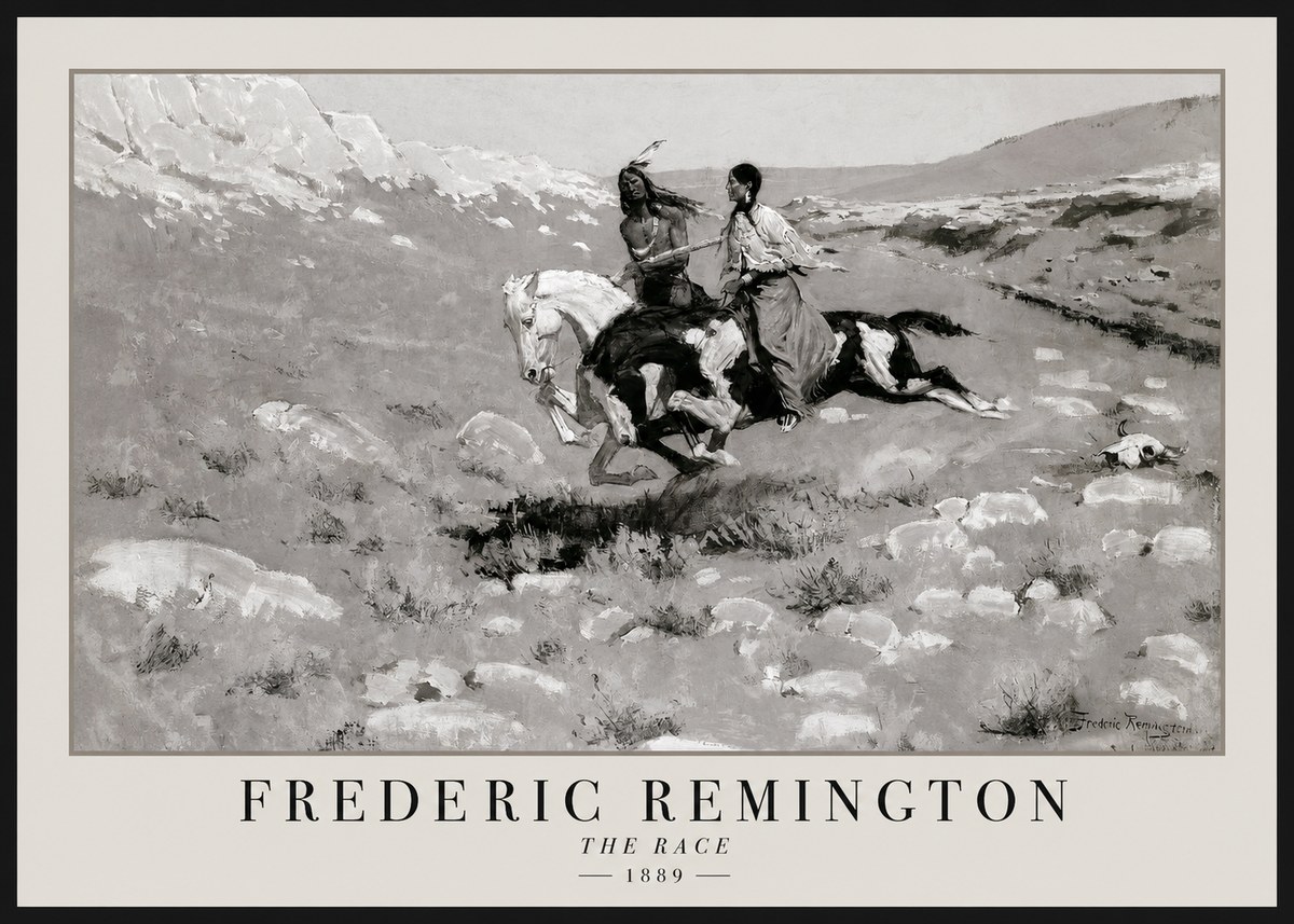 Frederic Remington The Race II No1 - Poster