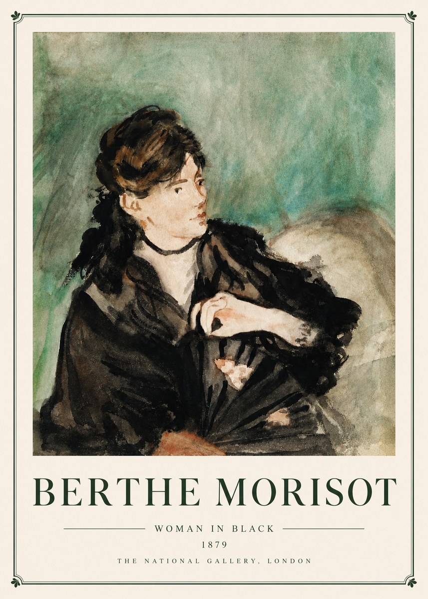 Berthe Morisot Woman in Black No3 - Poster
