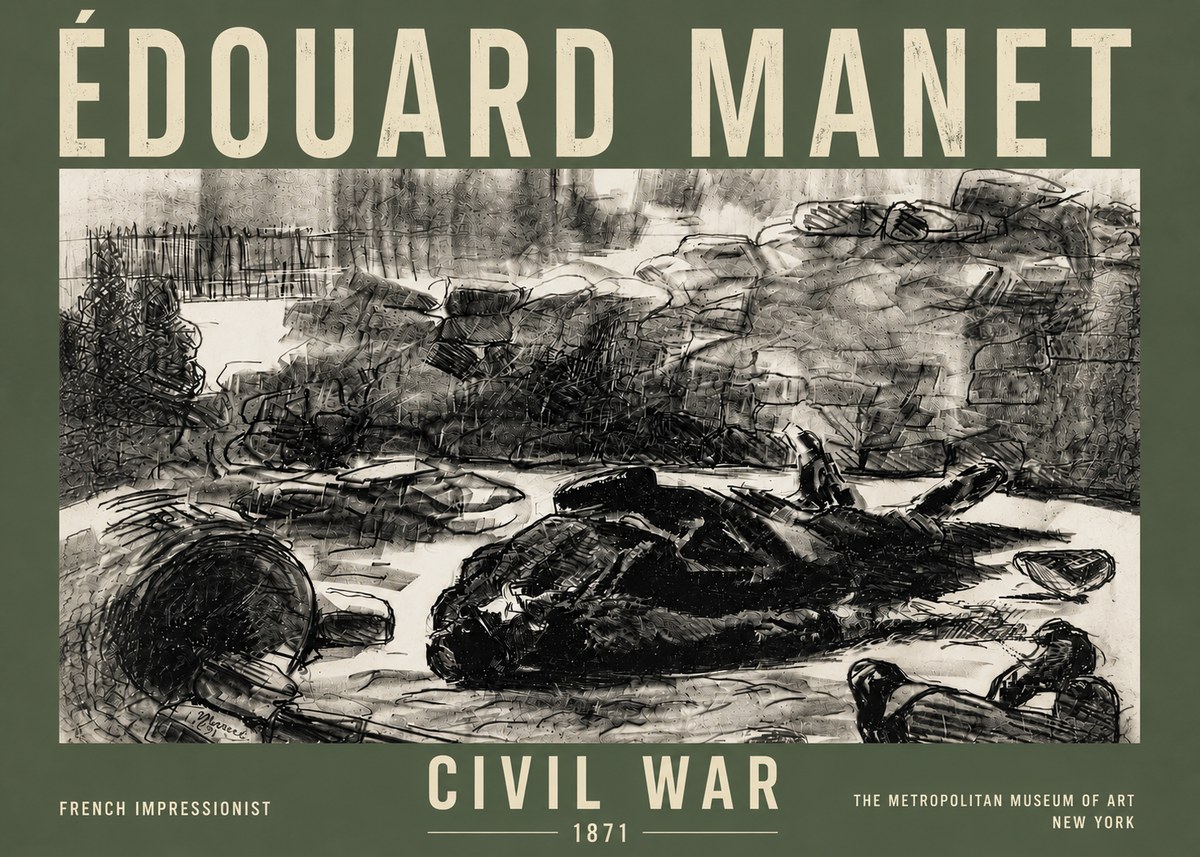 Édouard Manet Civil War No5 - Poster