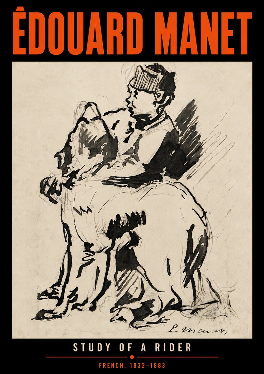 Édouard Manet Study of a Rider No6 - Poster