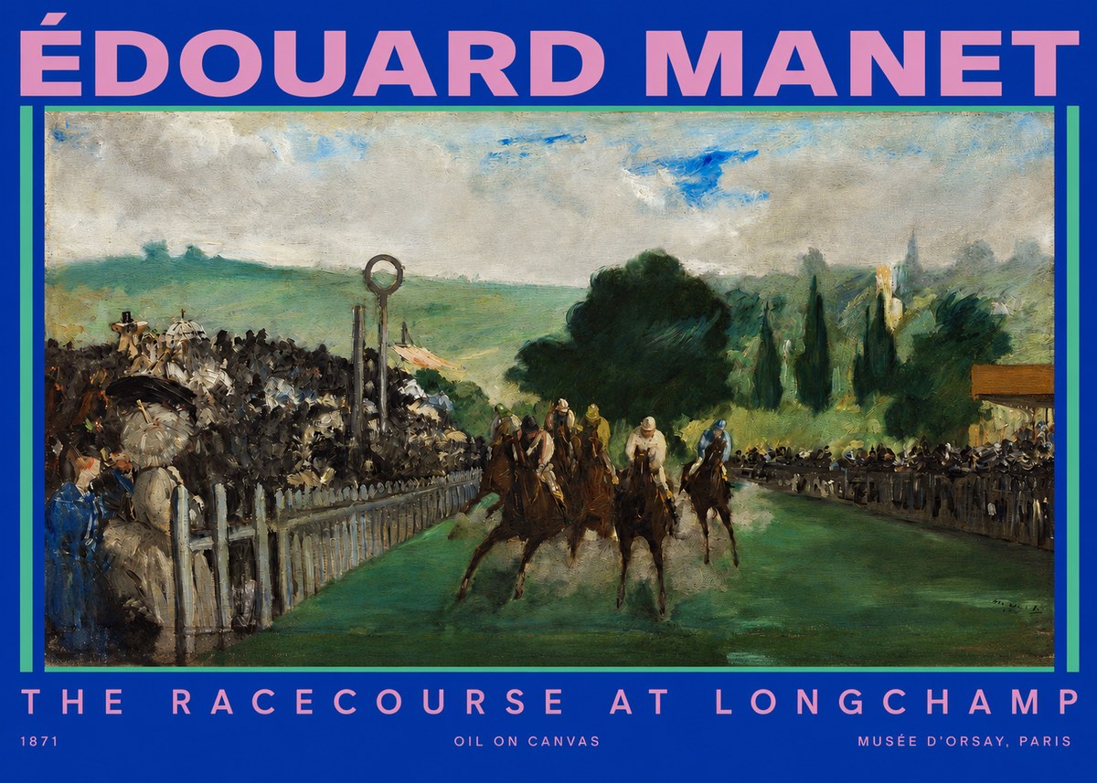 Édouard Manet The Racecourse at Longchamp No2 - Poster