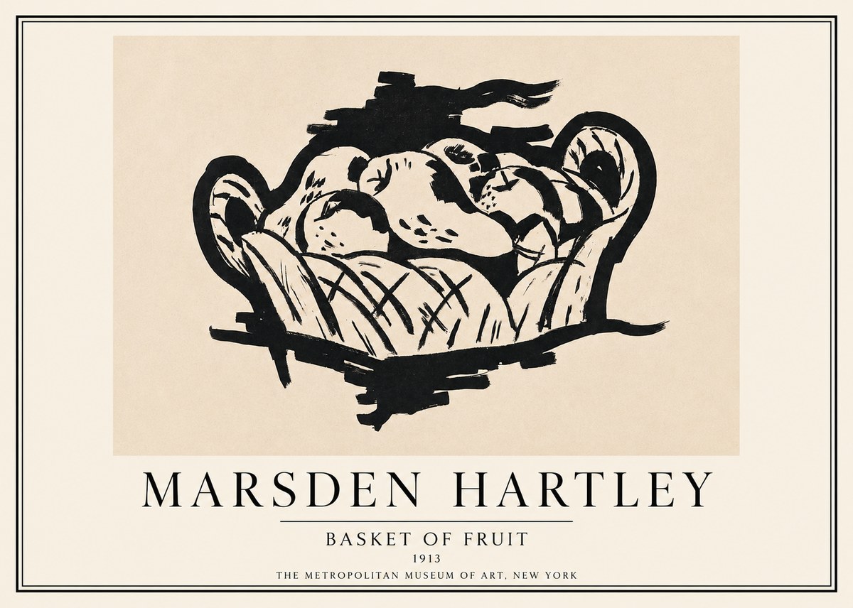 Marsden Hartley Basket of Fruit No3 - Poster