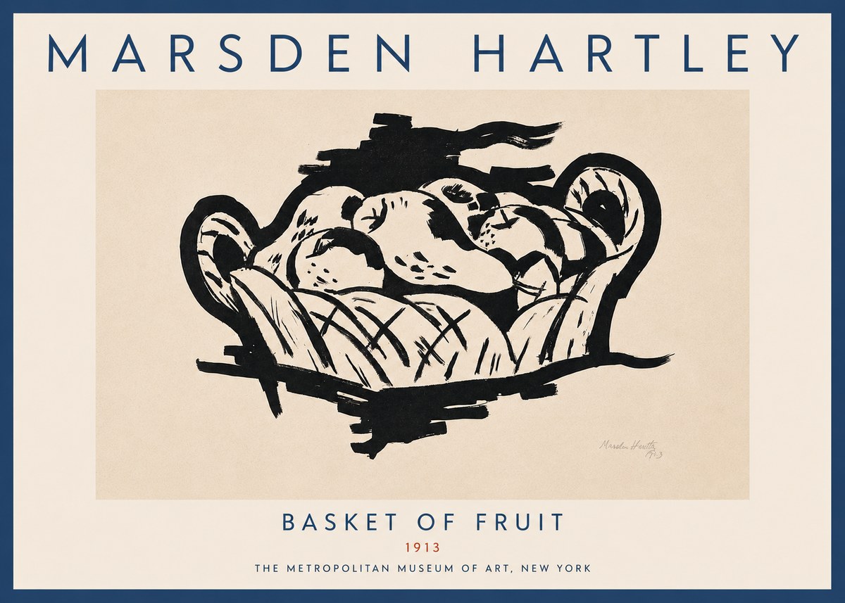 Marsden Hartley Basket of Fruit No5 - Poster