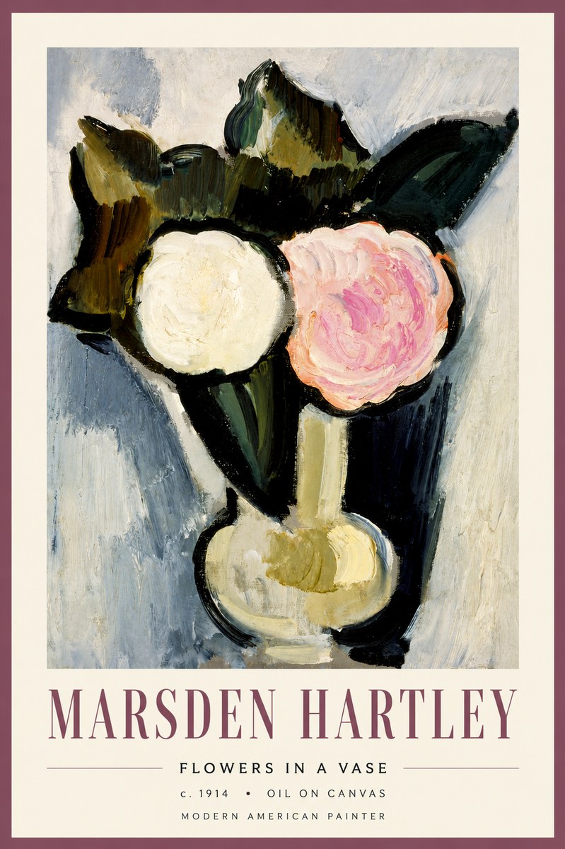 Marsden Hartley Flowers in a Vase No4 - Poster