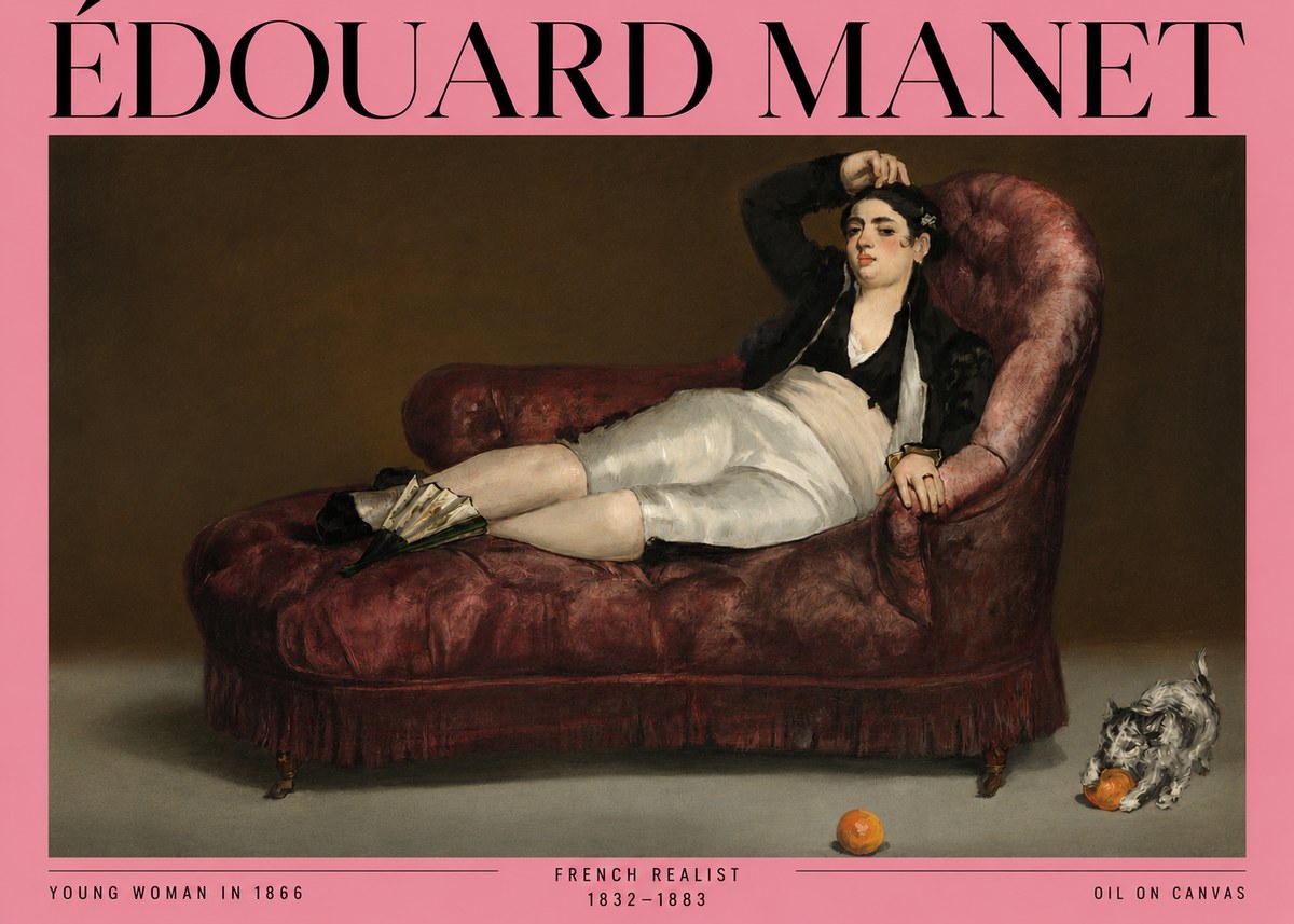 Édouard Manet Young Woman in 1866 No3 - Poster